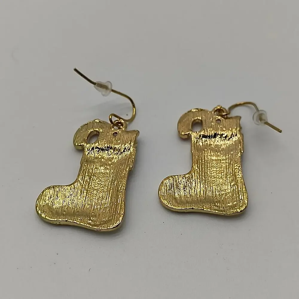 C 5 christmas stocking earrings with